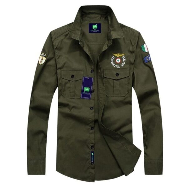 American Military Embroidery Shirt - High-Quality Embroidered Shirt for Military Fans