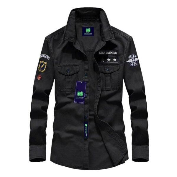 American Military Embroidery Shirt - Comfortable and Fashionable Military Shirt for Men