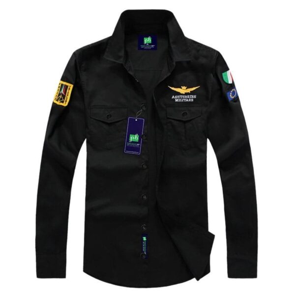 American Military Embroidery Shirt - Unique Embroidered Shirt for Casual and Formal Wear