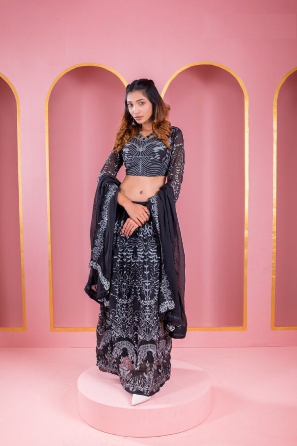 Ready-Made Lehenga Georgette Embroidery Party Dress - Image 3