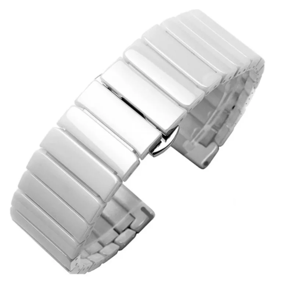 22mm Ceramic Strap for Smartwatch – White