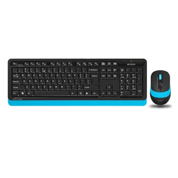 A4TECH FG1010 Wireless Keyboard Mouse Combo with Bangla – Blue Color – Ideal for Work and Entertainment