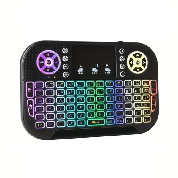 GearUP MK20 2.4GHz + Wireless Dual Mode RGB Backlit Rechargeable Mini Portable Keyboard with Touchpad