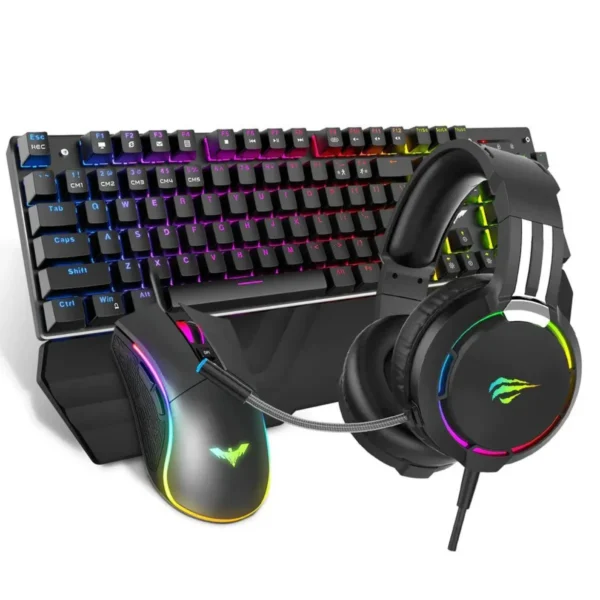 Havit KB380L Mechanical Keyboard, Mouse & RGB Headset Combo – All-in-One Gaming Kit