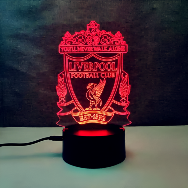 GearUP Acrylic Multicolor Night Lamp Black – Liverpool F.C. Edition