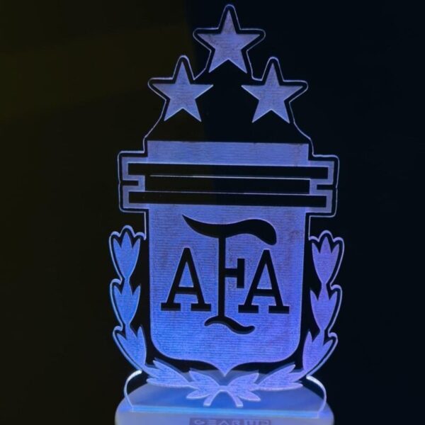 GearUP Acrylic Multicolor Night Lamp – Argentina Football Logo