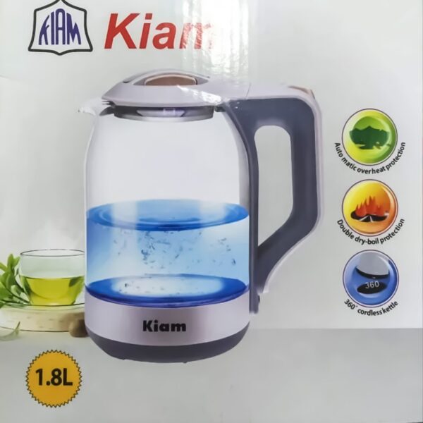 Kiam Electric Kettle BL002 with Automatic Shutoff and Overheat Protection (1.8L) - Image 4